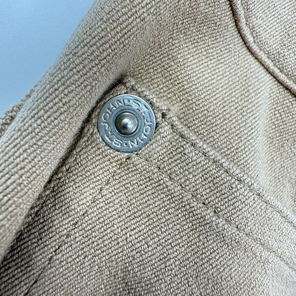 ST JOHN Pants Womens 4 Straight Leg Stretch 5 Pocket Tan Camel Casual Office - Picture 9 of 14